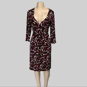 Laundry by Shelli Segal Red and Black Casual Dress Size 6